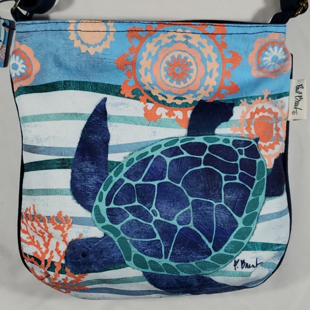 NEW, Sun N Sand by Paul Brent,turtle🐢 canvas pu